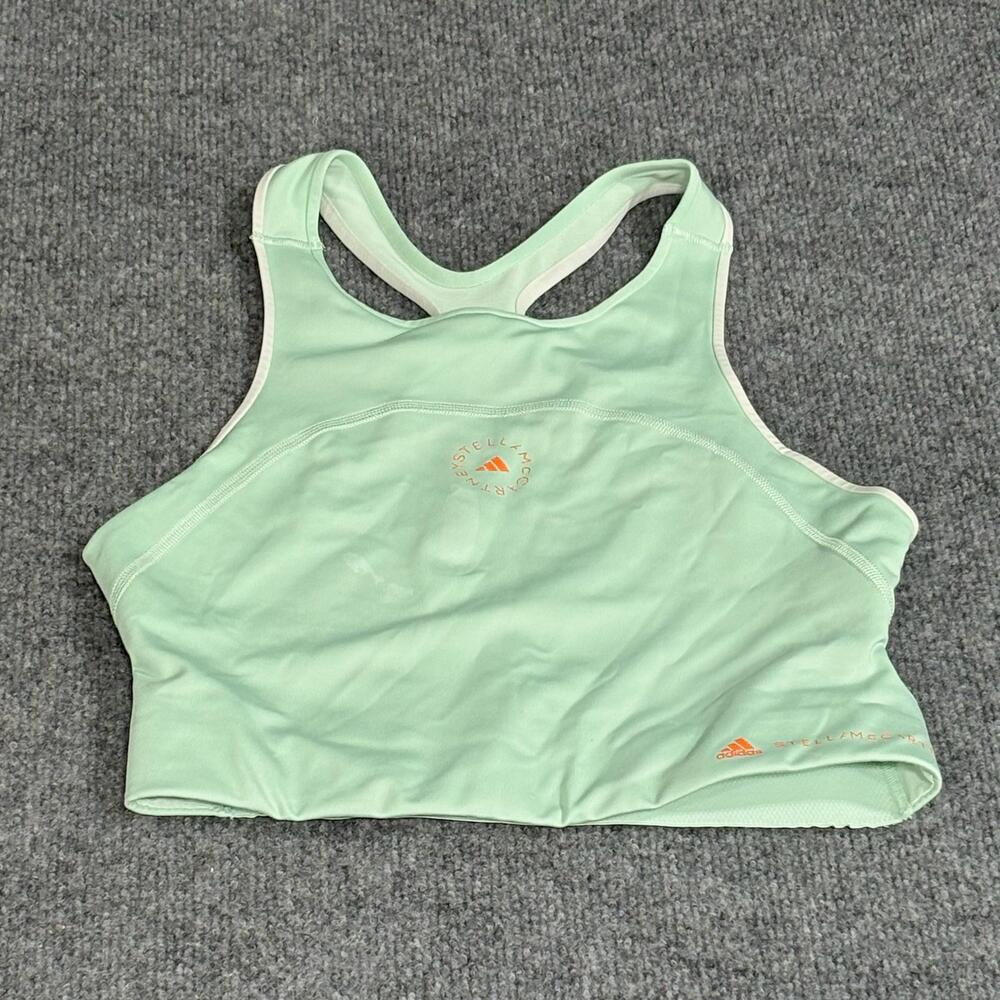 Adidas Stella McCartney Sports Bra Womens Small Green Racerback Parley Athletic